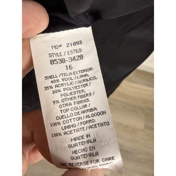 Sag Harbor Blazer Womens 16 Jacket Green Red Tartan Plaid Holidays Academia Wool - Picture 7 of 12